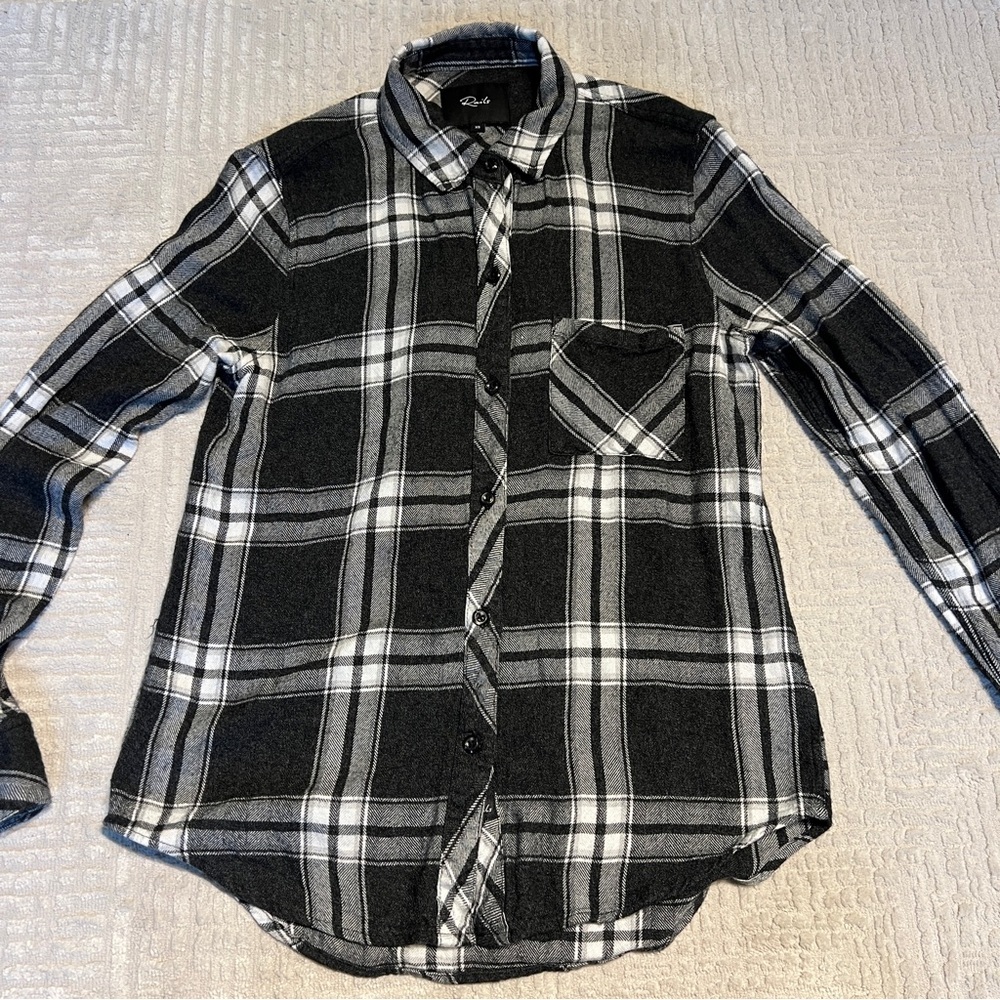 Rails Charcoal Flannel Plaid / Women’s XS
